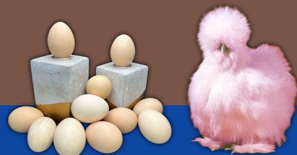 Pink Silkie Chicken eggs